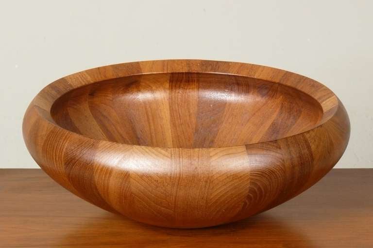 Mid-20th Century Large 1960's Teak Salad Bowl & Rare Servers By Dansk