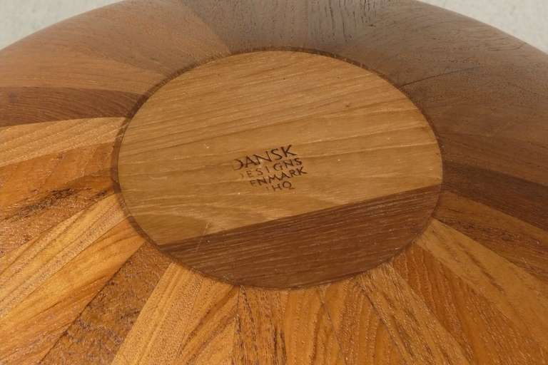 Large 1960's Teak Salad Bowl & Rare Servers By Dansk 4
