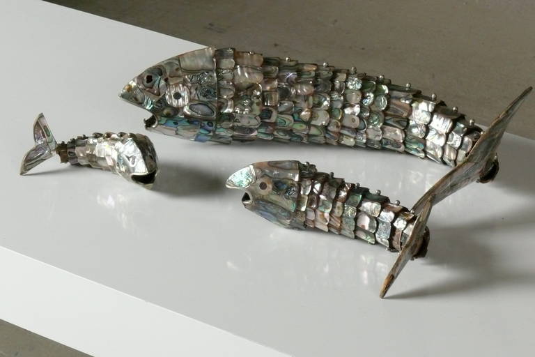 Abalone Scaled Sculptural Fish Bottle Openers