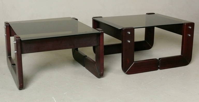 Pair of 1970s Percival Lafer Rosewood Side Tables  1