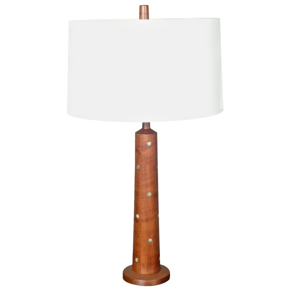 C.1960 Teak & Tile Marshall Studios Lamp