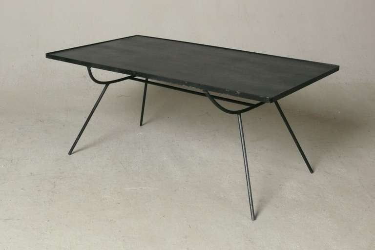 George Nelson Iron & Slate Coffee Table for Arbuck 2