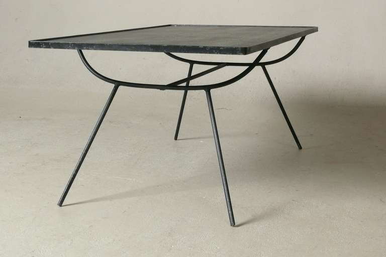 George Nelson Iron & Slate Coffee Table for Arbuck 5