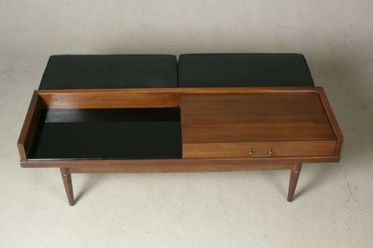 1960s Walnut Bench / Table By American Of Martinsville 2