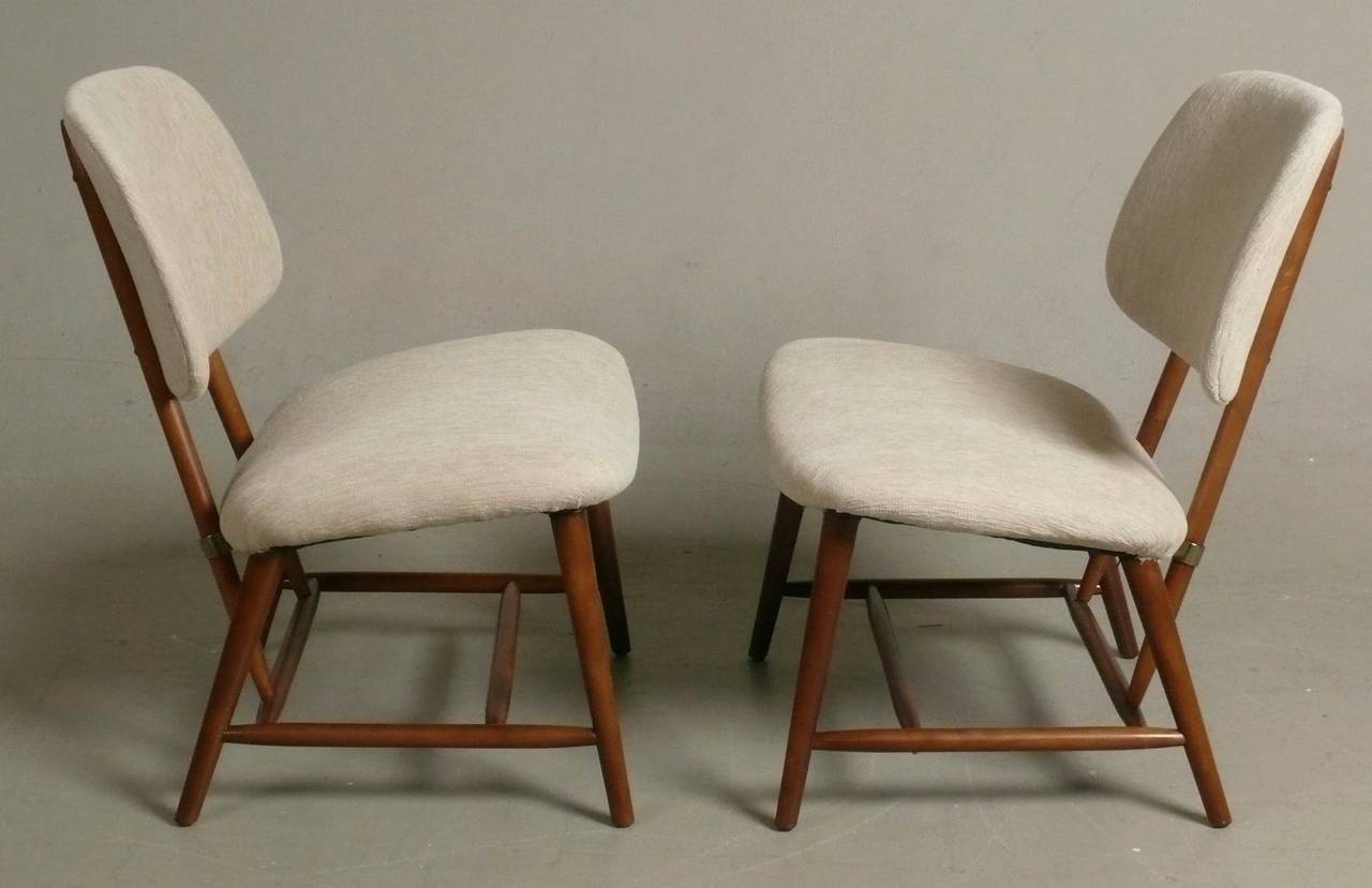 Swedish Pair of 1950s Alf Svensson Te Ve Chairs for Dux, Sweden