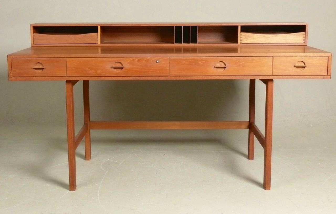 Teak Flip-Top Partner's Desk by Peter Lovig Nielsen, Denmark