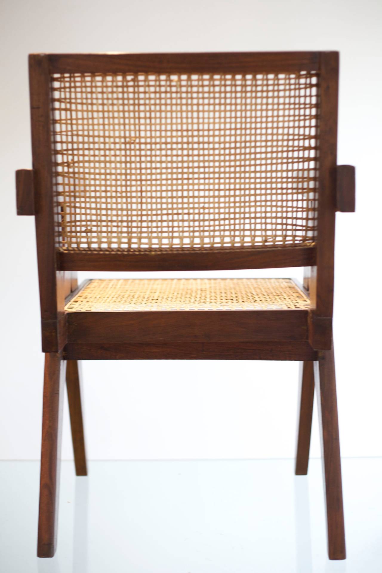 Set of Six Pierre Jeanneret Office Armchairs In Good Condition In New York, NY