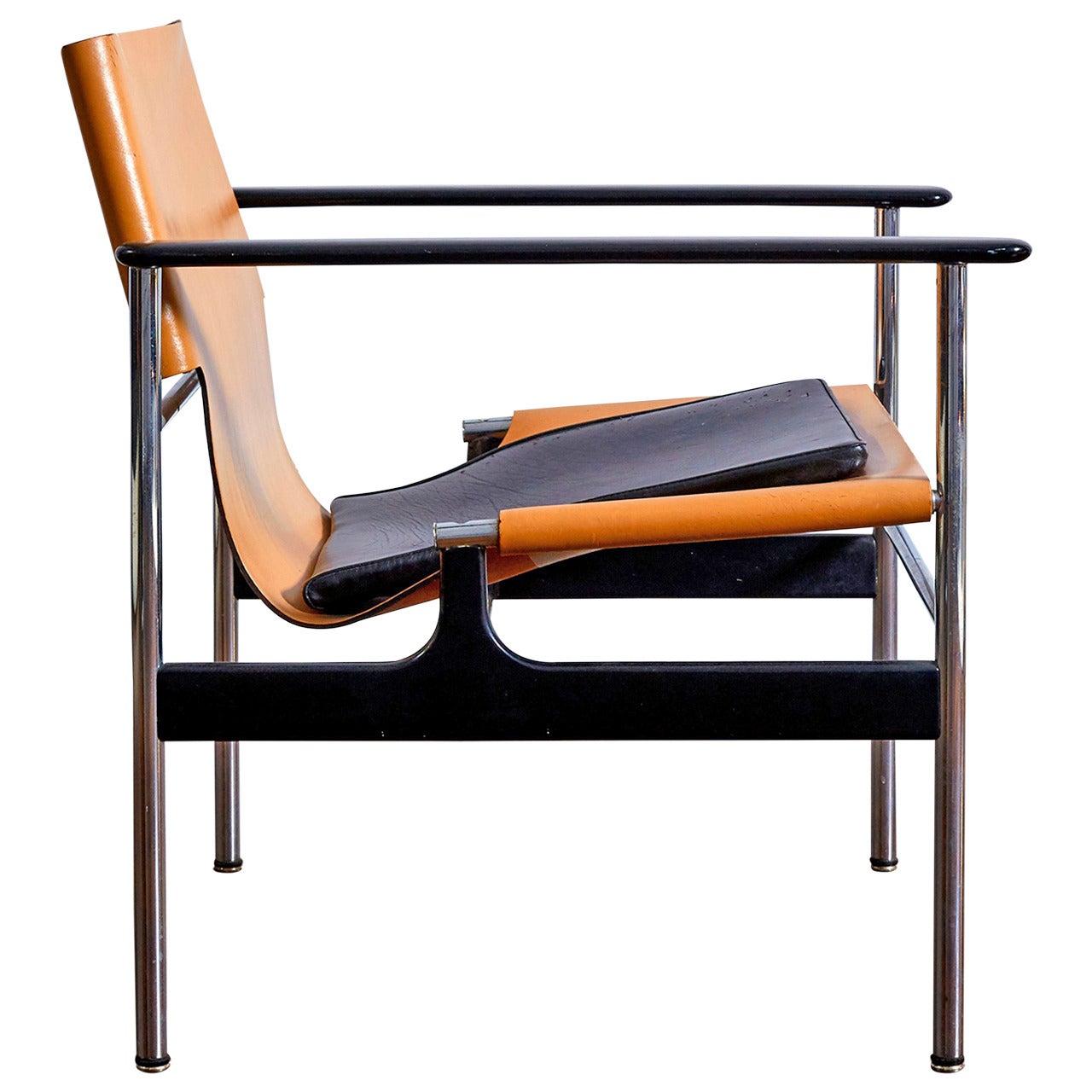 Pollock for Knoll 657 Leather Sling Armchair