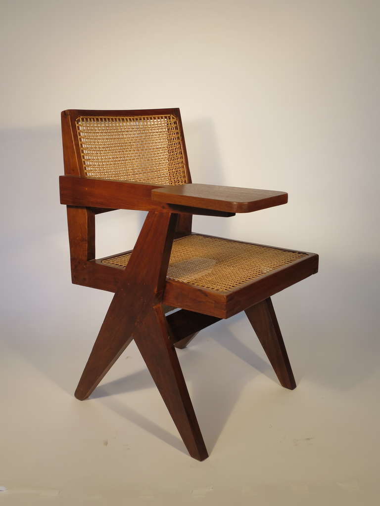 Mid-Century Modern Pierre Jeanneret Writing Chair