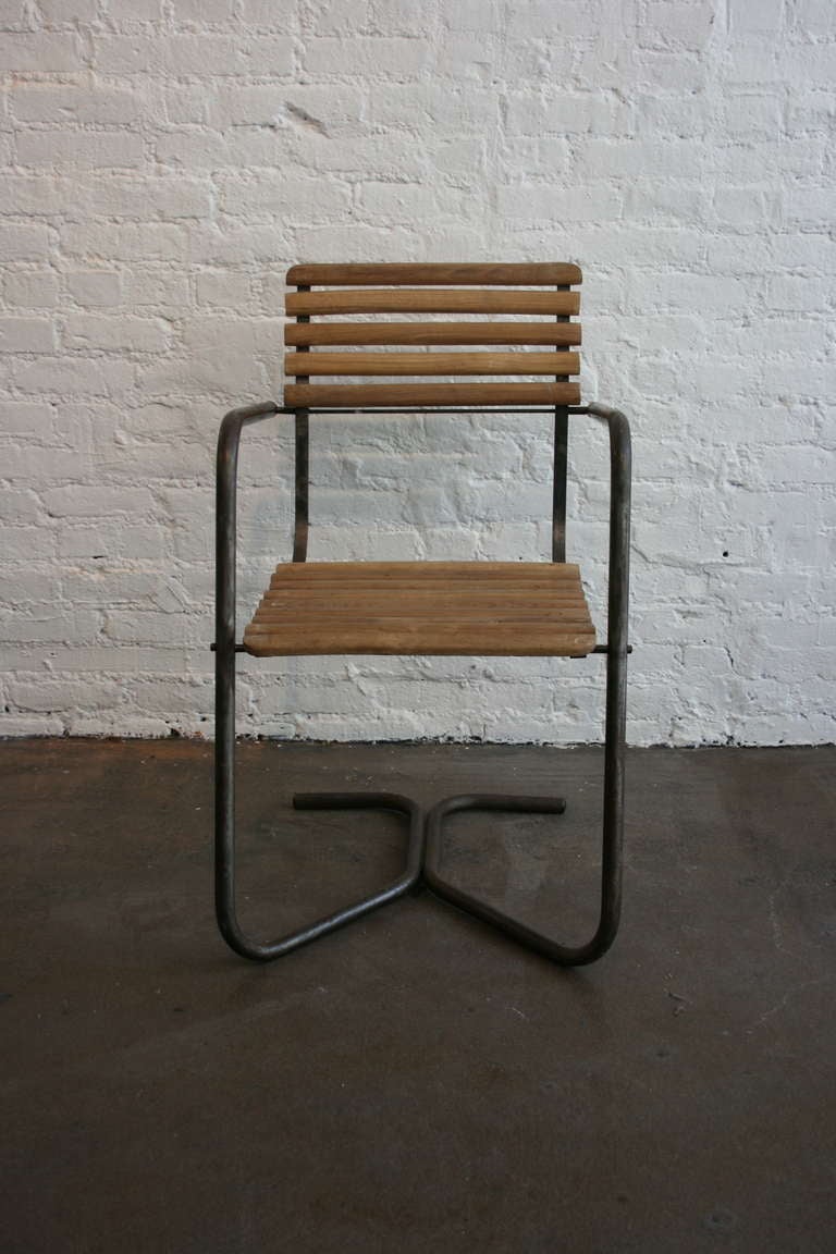 Slatted French Dining Chairs, 4