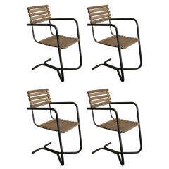 Slatted French Dining Chairs, 4