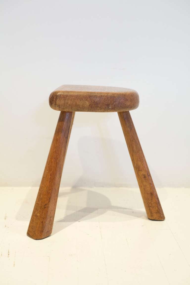French Very Rare Small Charlotte Perriand Stool