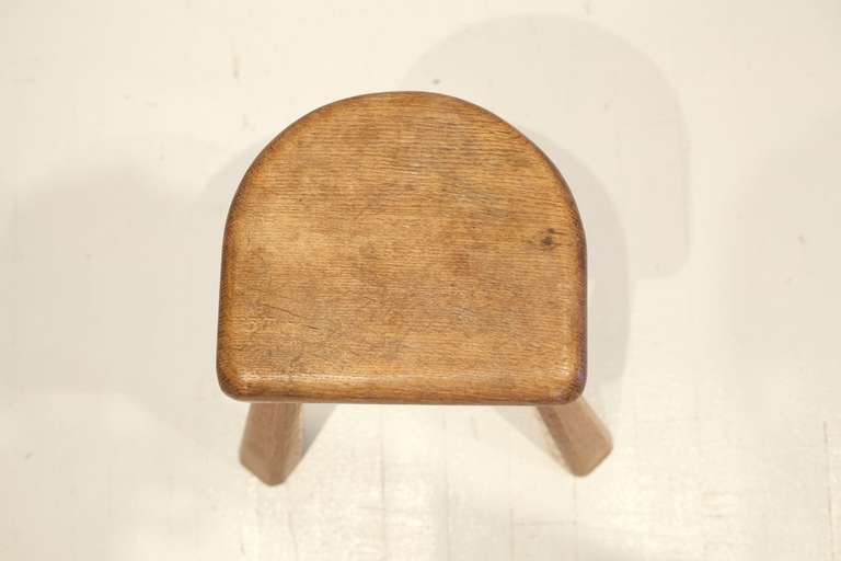 Very Rare Small Charlotte Perriand Stool In Good Condition In New York, NY