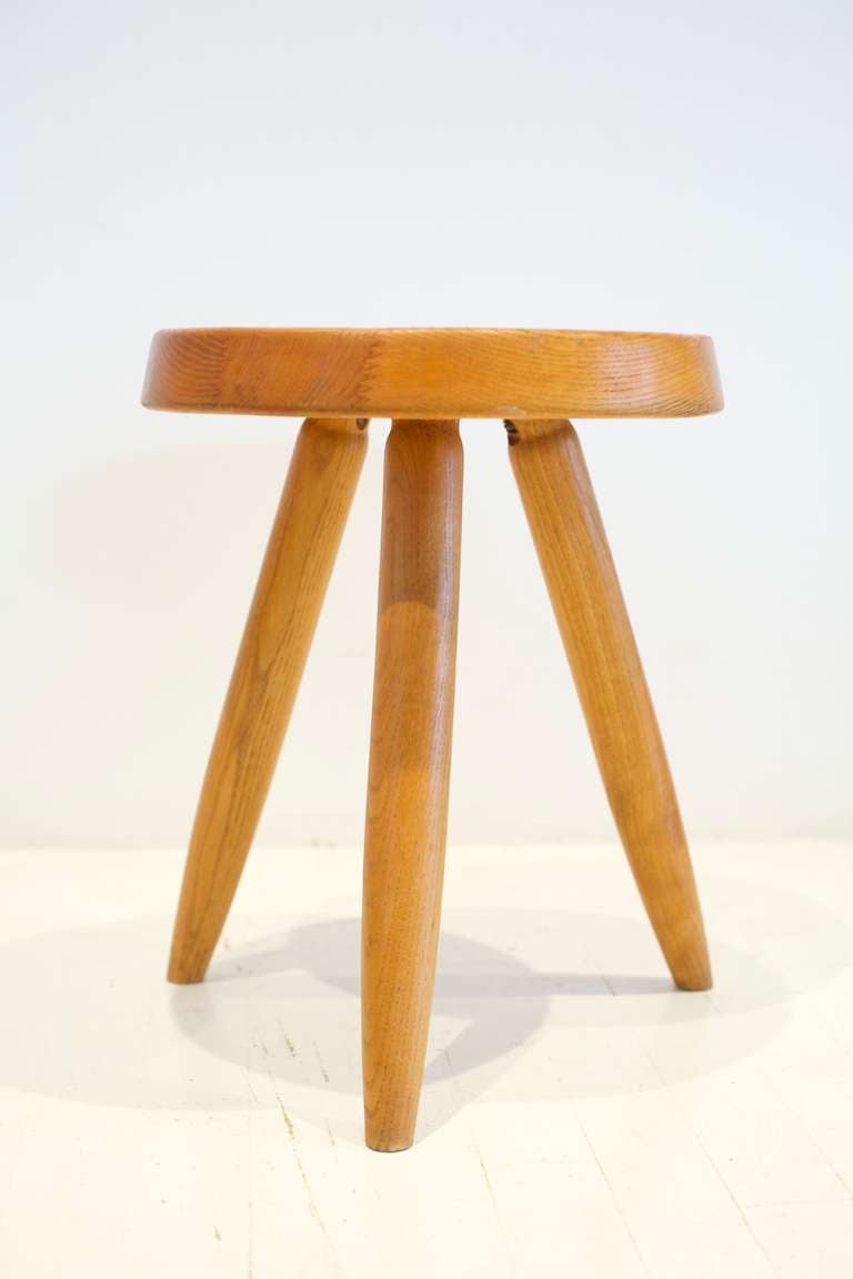 Charlotte Perriand. Stool, 1938. Made by Georges Blanchon, Paris; Sentou, Paris; Steph Simon, Paris, from 1946. Oak, clear lacquer. 

Charlotte Perriand, CGP, S. 72.
