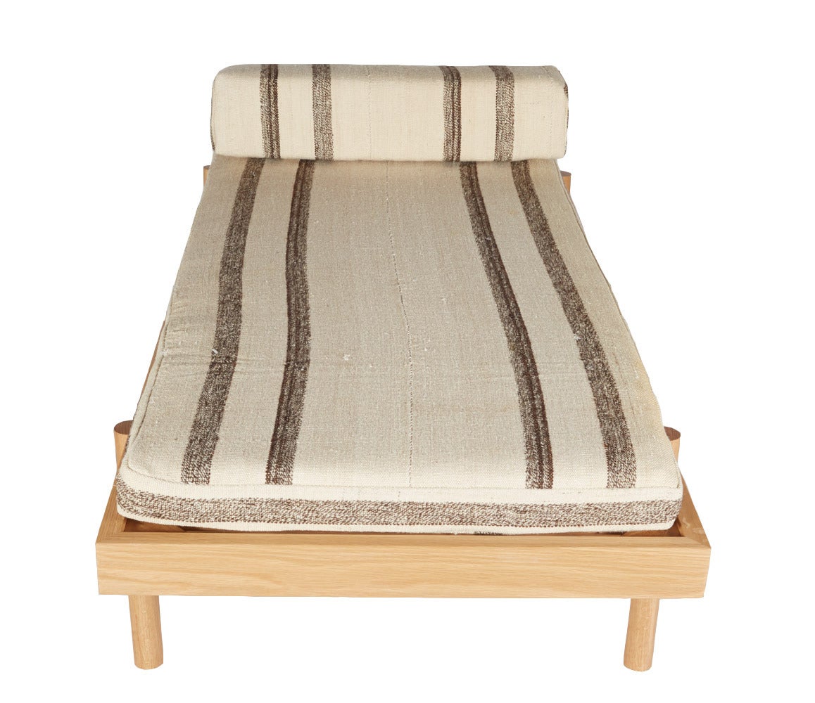 Minimalist WC2 Daybed by ASH NYC with Limited Woven Accents Kilim Upholstery, One of Five