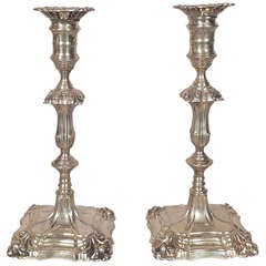 Pair of English Sterling Silver Candlesticks 2