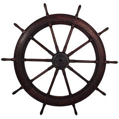 Early 20th Century Ship Wheel 8