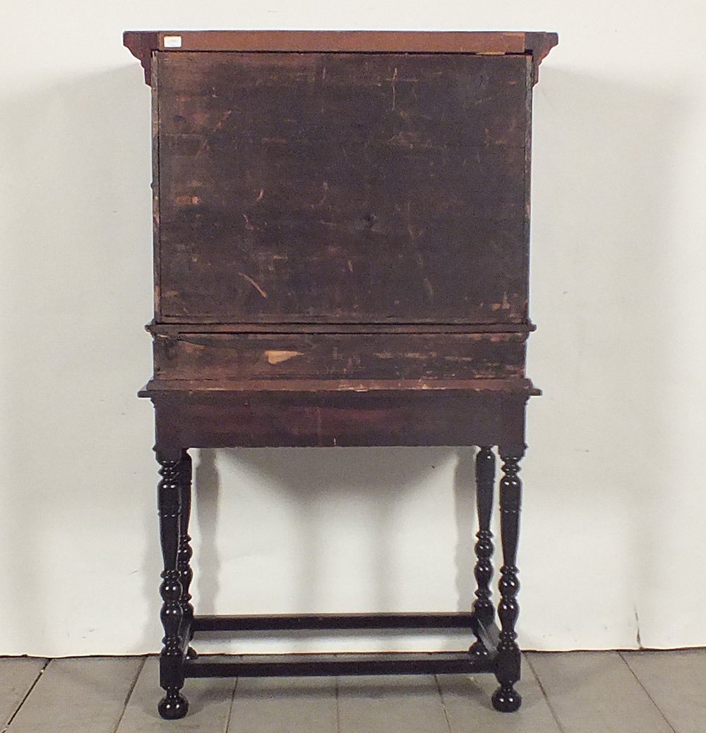 19th Century Dutch Ebonized Apothecary Cabinet with Stand 4