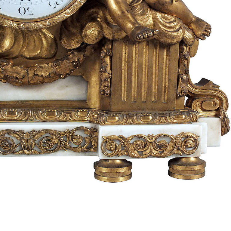 19th Century French Bronze Mantle Clock  1