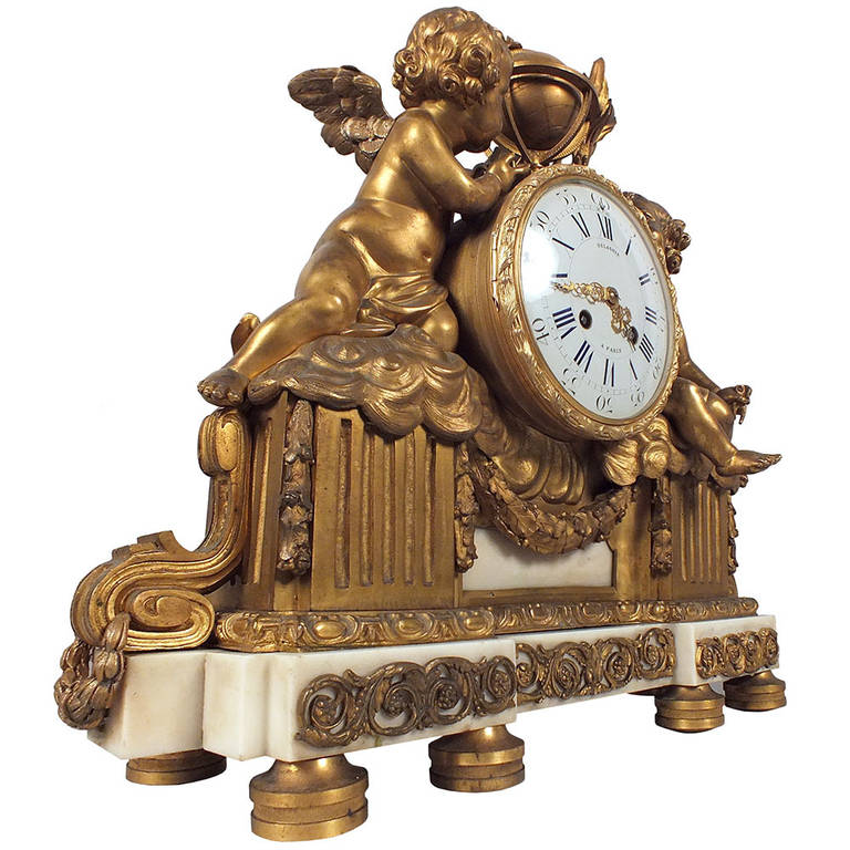 19th Century French Bronze Mantle Clock  3