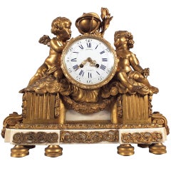 19th Century French Bronze Mantle Clock 