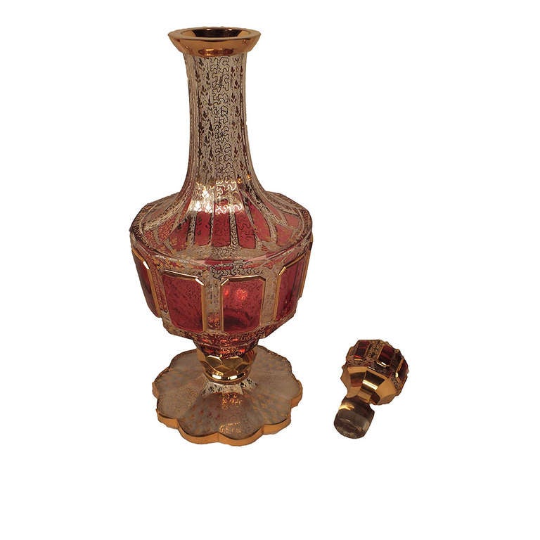 Moser Bohemian Decanter Set at 1stdibs