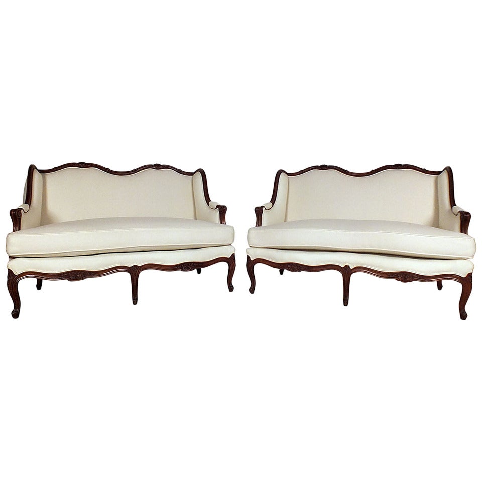 Pair of Lovely Settees or Sofas For Sale at 1stdibs