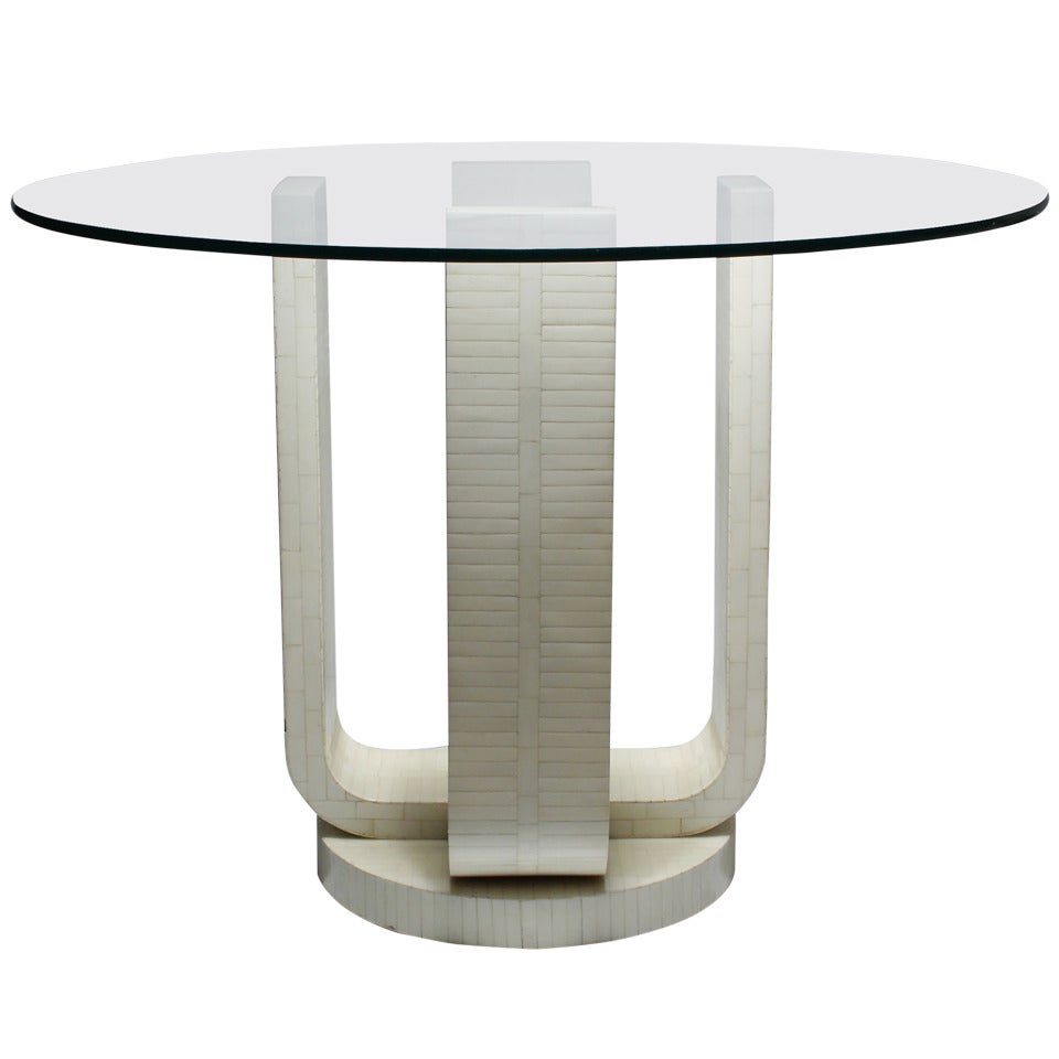 French Deco Style Dinette Table by Enrique Garcia in the Manner of Karl Springer