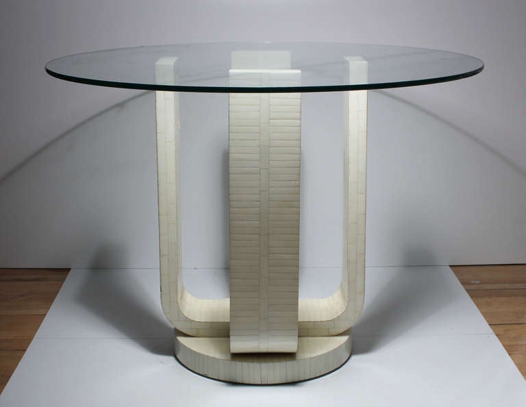 French deco style Dinette table attributed to Enrique Garcia. Marked m
