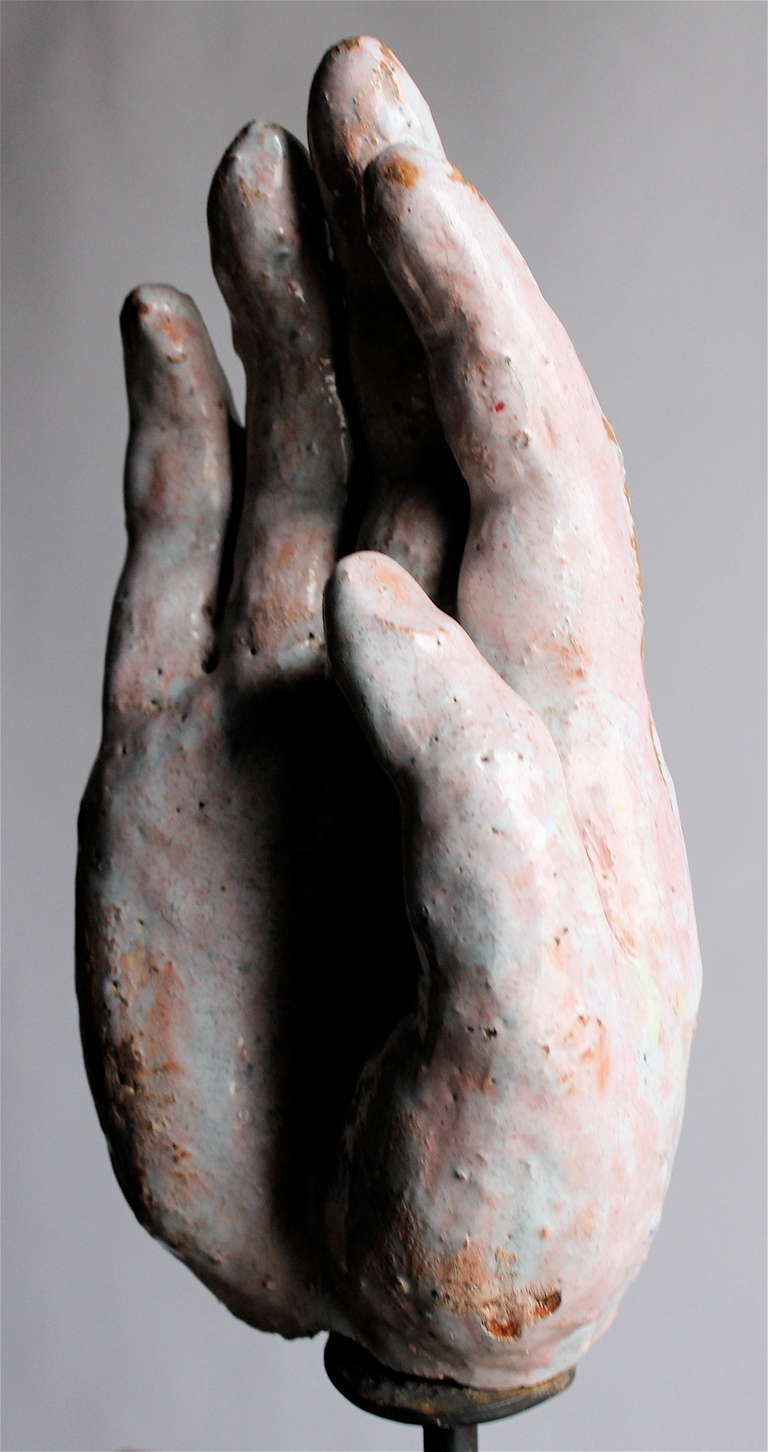 20th Century Vally Wieselthier Ceramic Hand Fragment from the Wiener Werkstatte showroom NYC