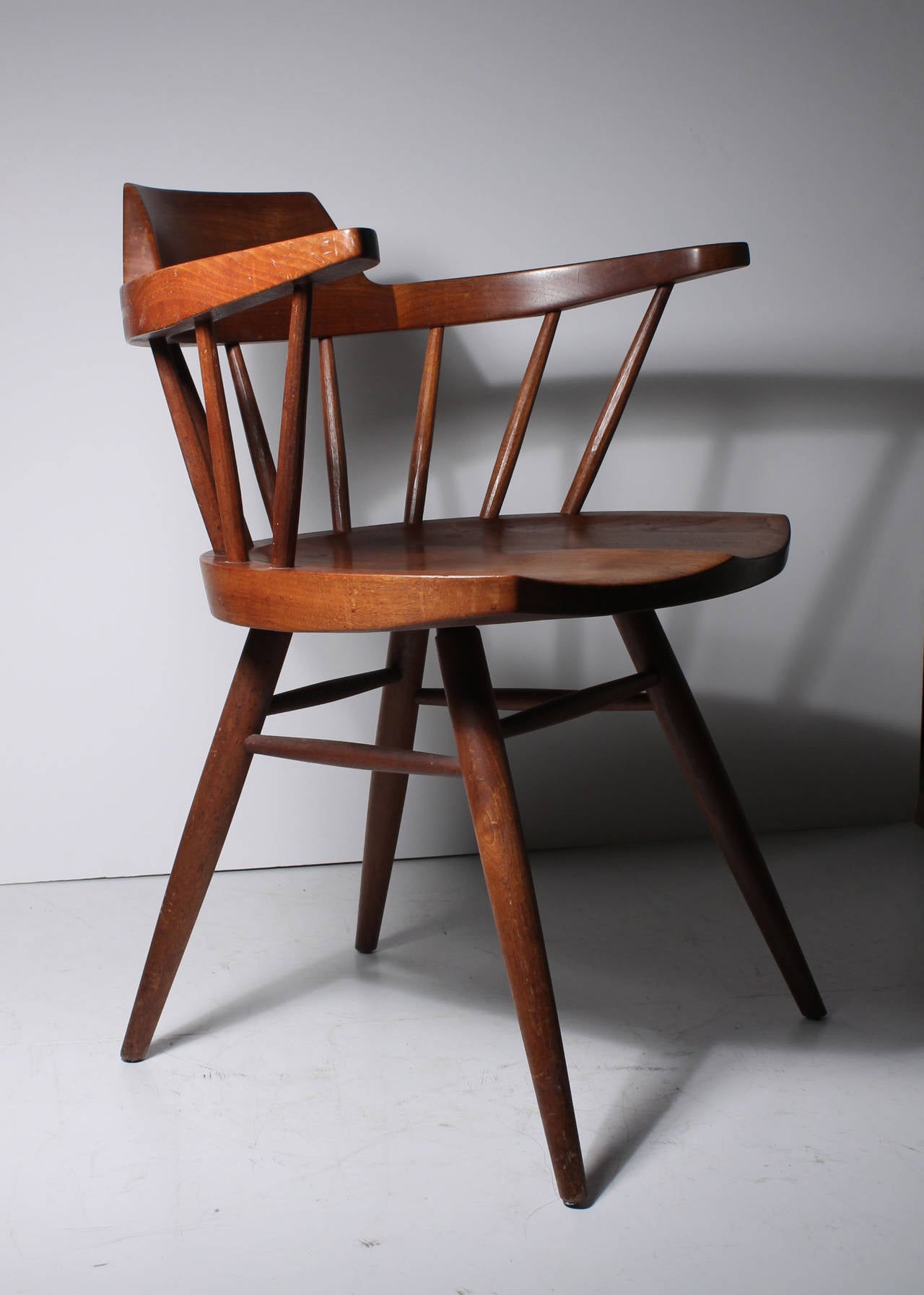 American Pair Of Studio Nakashima Captains Chairs (4 Available)