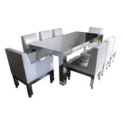 Paul Evans Cityscape Dining Suite, Eight Chairs Table, Featured in Arch Digest 2