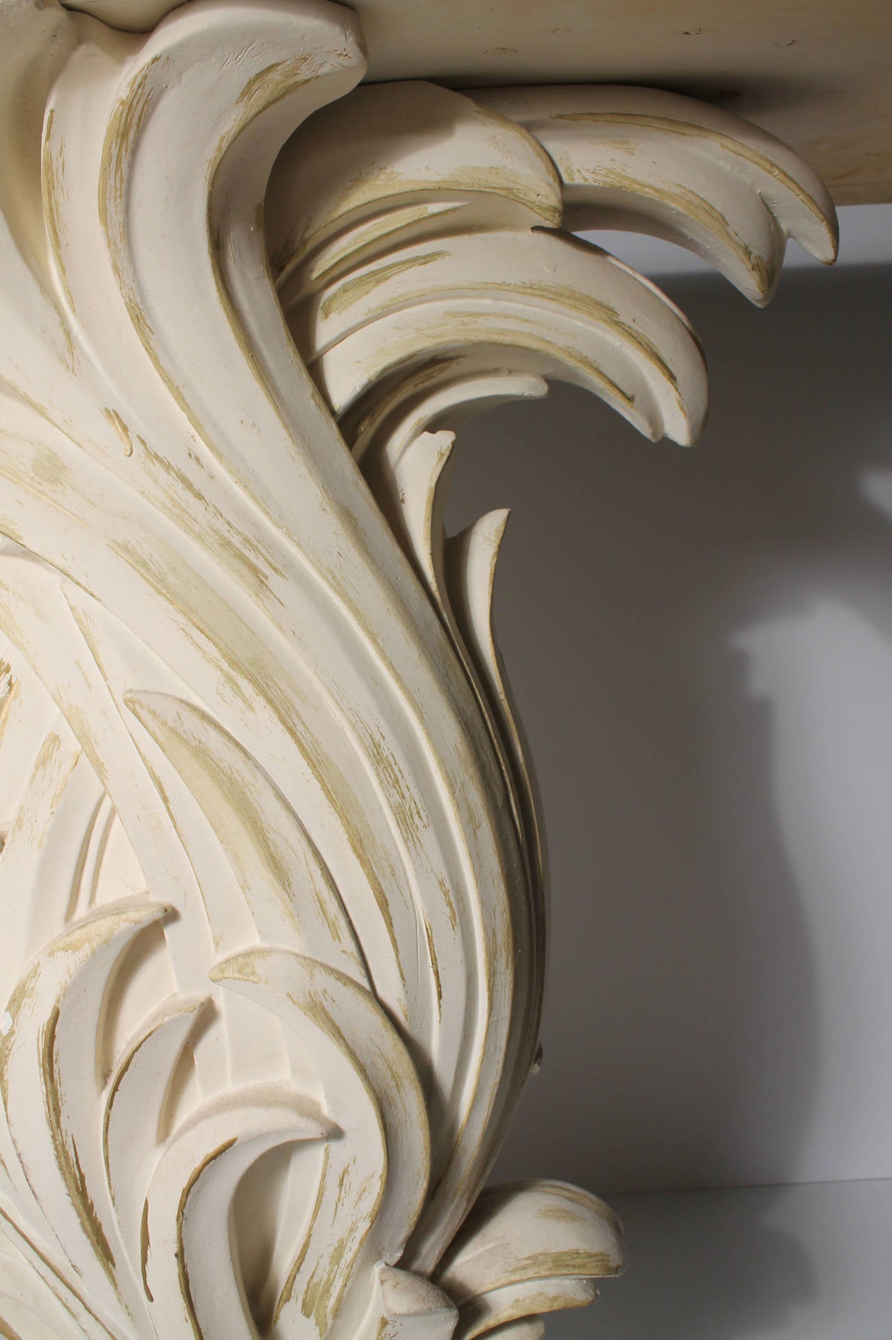 Plaster Console manner Emilio Terry Serge Roche Dorothy Draper (Pair Available) In Good Condition In Chicago, IL