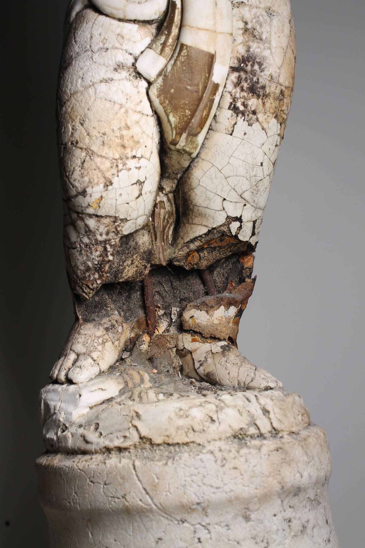 Large Beaux Arts Putti Cherub Cement Garden Ornament Planter For Sale