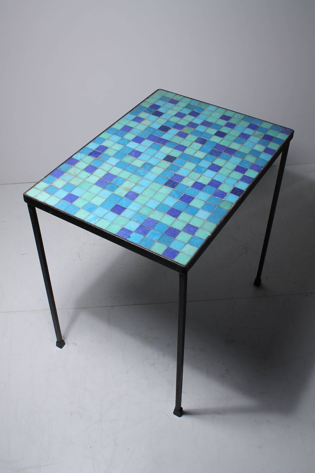 Mid-Century Modern Vintage Mosaic Tile Nesting Tables