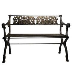 An Early Karl Freidrich Schinkel Cast-Iron Garden Bench