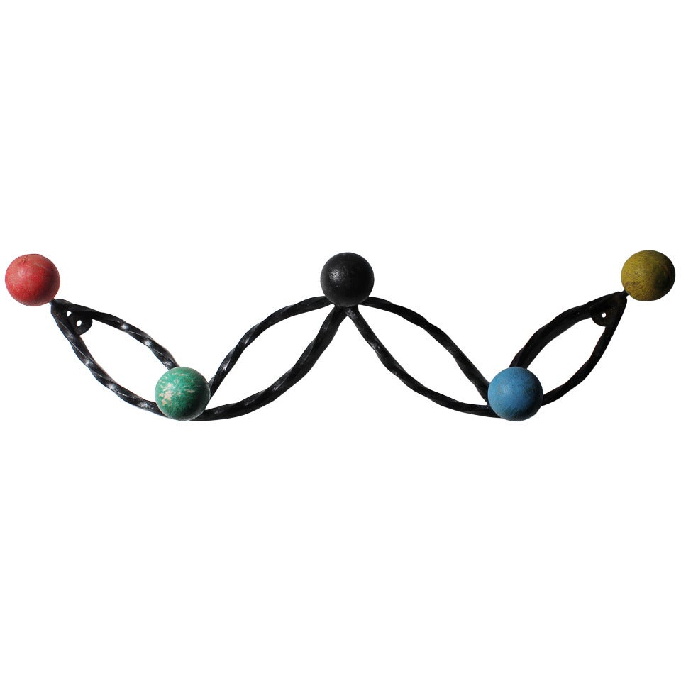 Colorful French Modern Coat Wall Rack Stand
