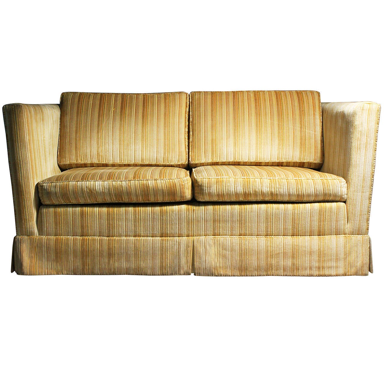 Tuxedo Loveseat Sofa on Castors Dunbar Edward Wormley / style Milo