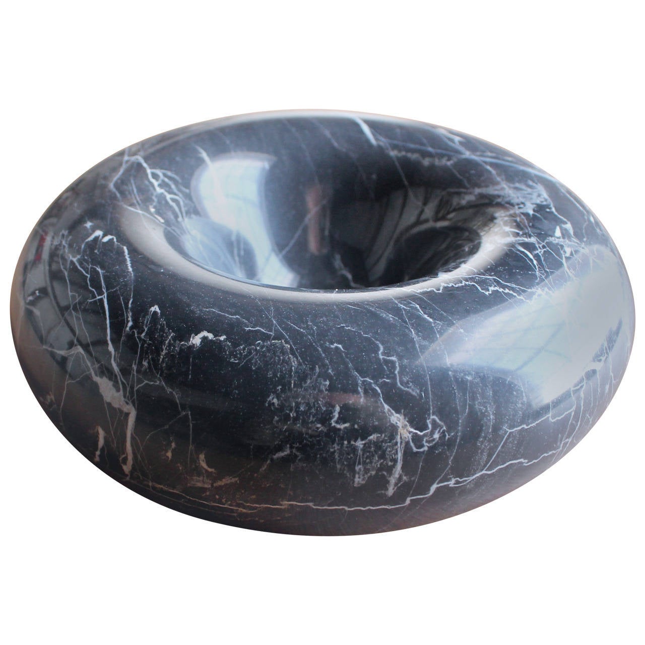 Sergio Asti Black Marble Bowl for Atelier International at 1stDibs