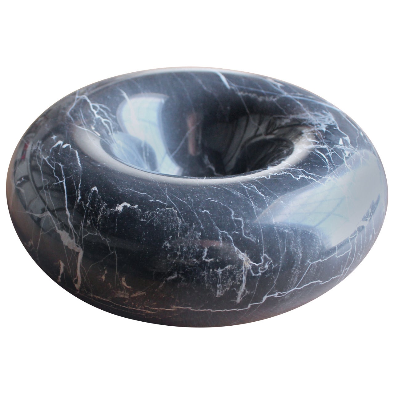 Sergio Asti Black Marble Bowl for Atelier International