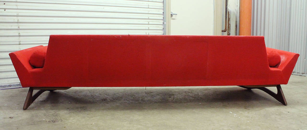 Mid-Century Modern Adrian Pearsall Sofa with Expressive Base for Crafts Associates, (Signed)