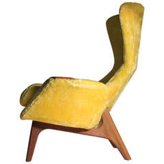 Vintage Adrian Pearsall Wing Back Lounge Chair for Craft Associates