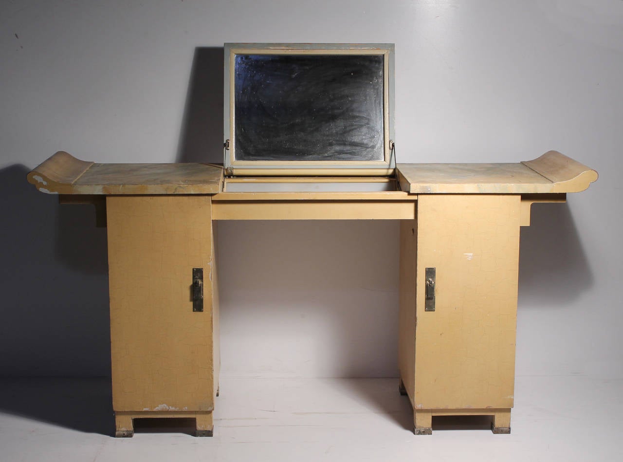 Mid-Century Modern Custom Vanity Console Table Desk / Asian Parzinger Frankl Mont Karl Springer