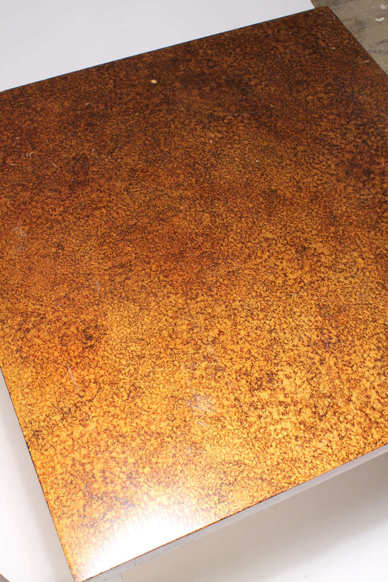 American Vintage Pair of Oil Spot Finish Parsons End Tables by Heritage