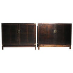 Vintage Pair Michael Taylor Baker Cabinets Sideboard manner of Parzinger
