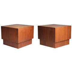 Adrian Pearsall Pair Of End Tables Or Night Stands / milo baughman dunbar style
