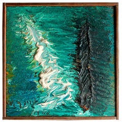 Vintage Rare Small Nanno de Groot "Wave" Painting