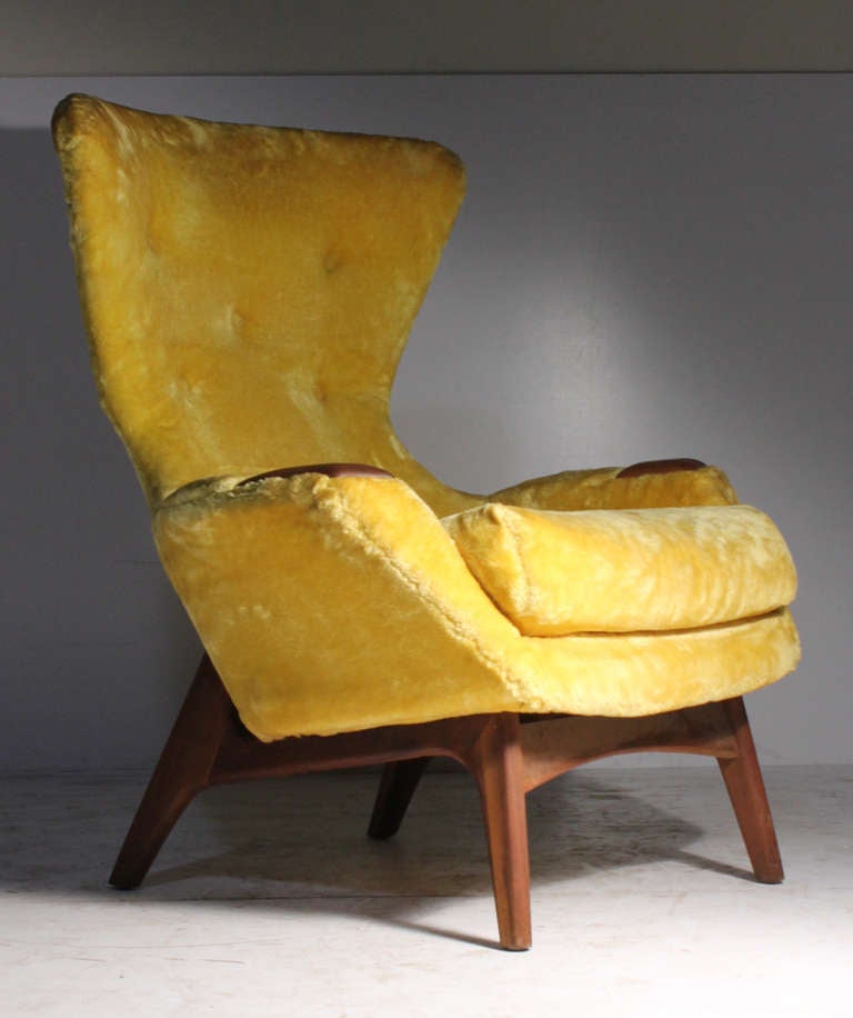 Mid-Century Modern Vintage Adrian Pearsall Wing Back Lounge Chair for Craft Associates