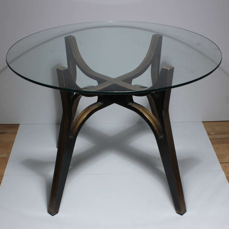 Vintage Exotic Veneer Dinette Table in Manner of Adrian Pearsall In Good Condition In Chicago, IL