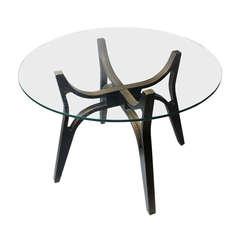 Vintage Exotic Veneer dinette Table in manner of Adrian Pearsall 4